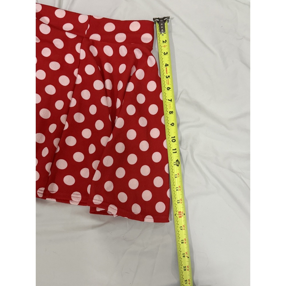 Urban Coco Red Polka Dot Skort High Waisted Mini Skirt S NEW - Picture 7 of 7